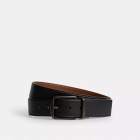 Cinturón reversible con hebilla tipo arnés, cortado a medida, de 38 mm
