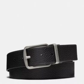 Cinturón reversible con hebilla tipo arnés, cortado a medida, de 38 mm