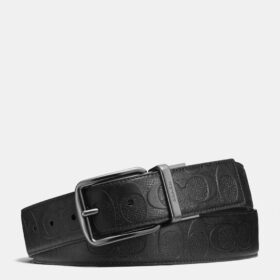 Cinturón reversible con hebilla tipo arnés, cortado a medida, de 38 mm