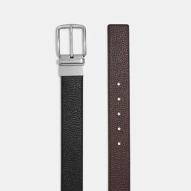 Cinturón reversible con hebilla tipo arnés, cortado a medida, de 38 mm
