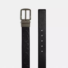 Cinturón reversible con hebilla tipo arnés, cortado a medida, de 38 mm