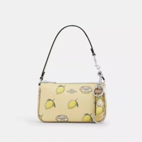 Colgante para bolsos con broche de gatillo y estampado de limones