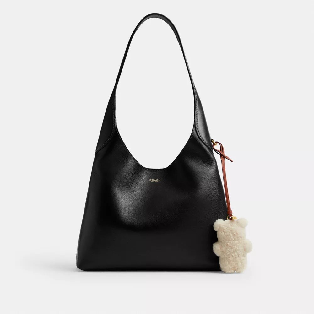 Colgante para bolsos con forma de osito acolchado en piel de oveja