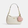 Colgante para bolsos en forma de corazón con estampado floral