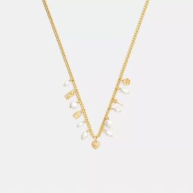 Collar con Charms de perla y corazón
