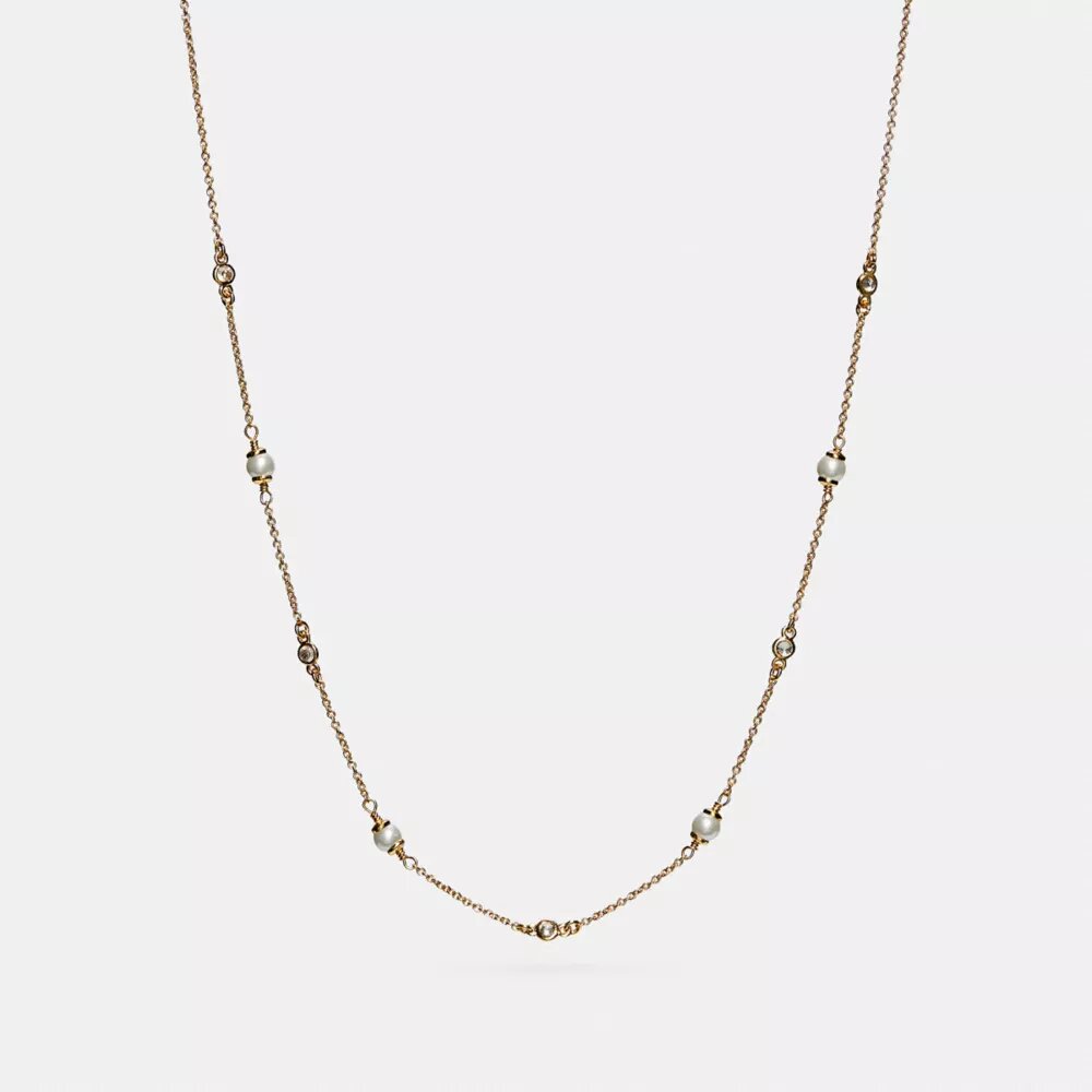 Collar de perlas en forma de C esculpida