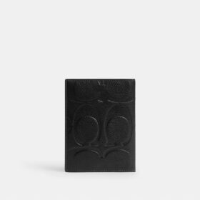 Estuche para pasaporte en cuero Maxi Signature