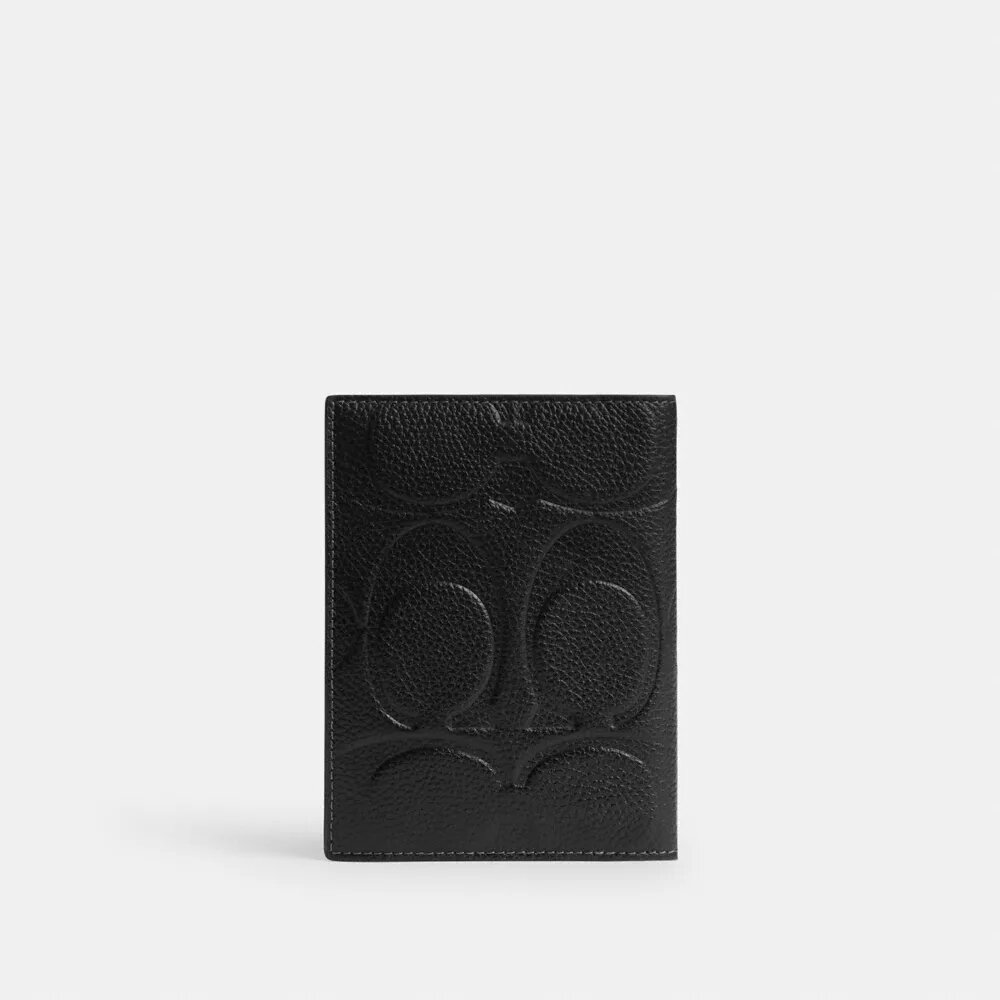 Estuche para pasaporte en cuero Maxi Signature