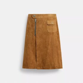 Falda midi de gamuza Heritage