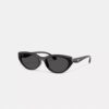 Gafas de sol ovaladas estilo «ojo de gato» con detalles dorados