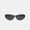Gafas de sol ovaladas estilo «ojo de gato» con detalles dorados