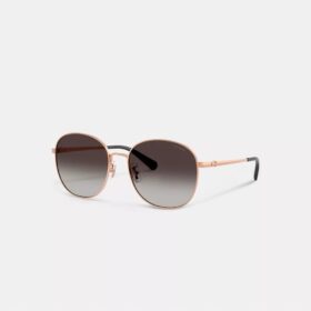 Gafas de sol redondas de metal con detalles en C