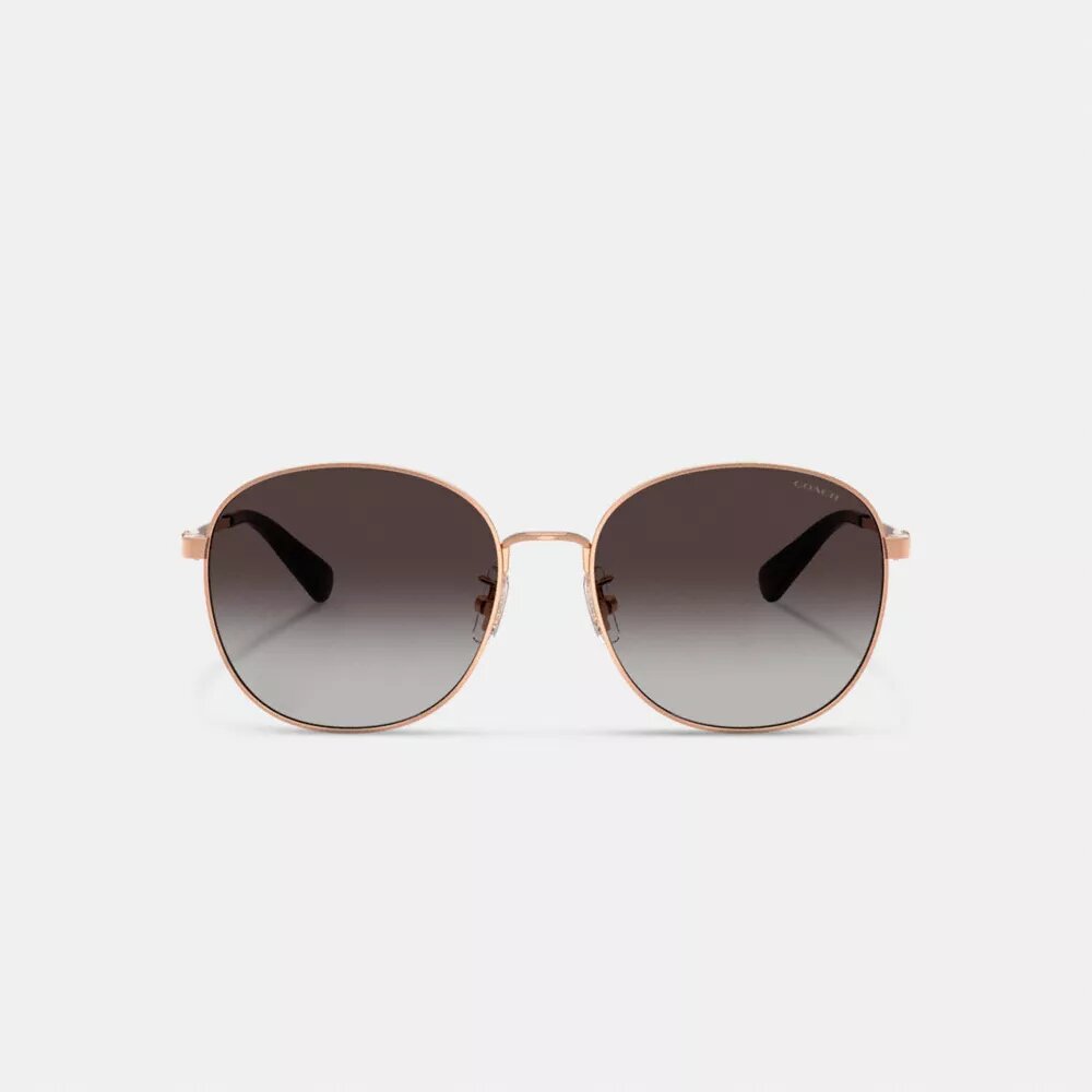 Gafas de sol redondas de metal con detalles en C