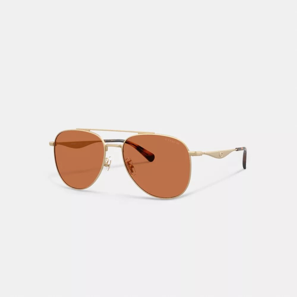 Gafas de sol tipo piloto con herrajes metálicos en color C