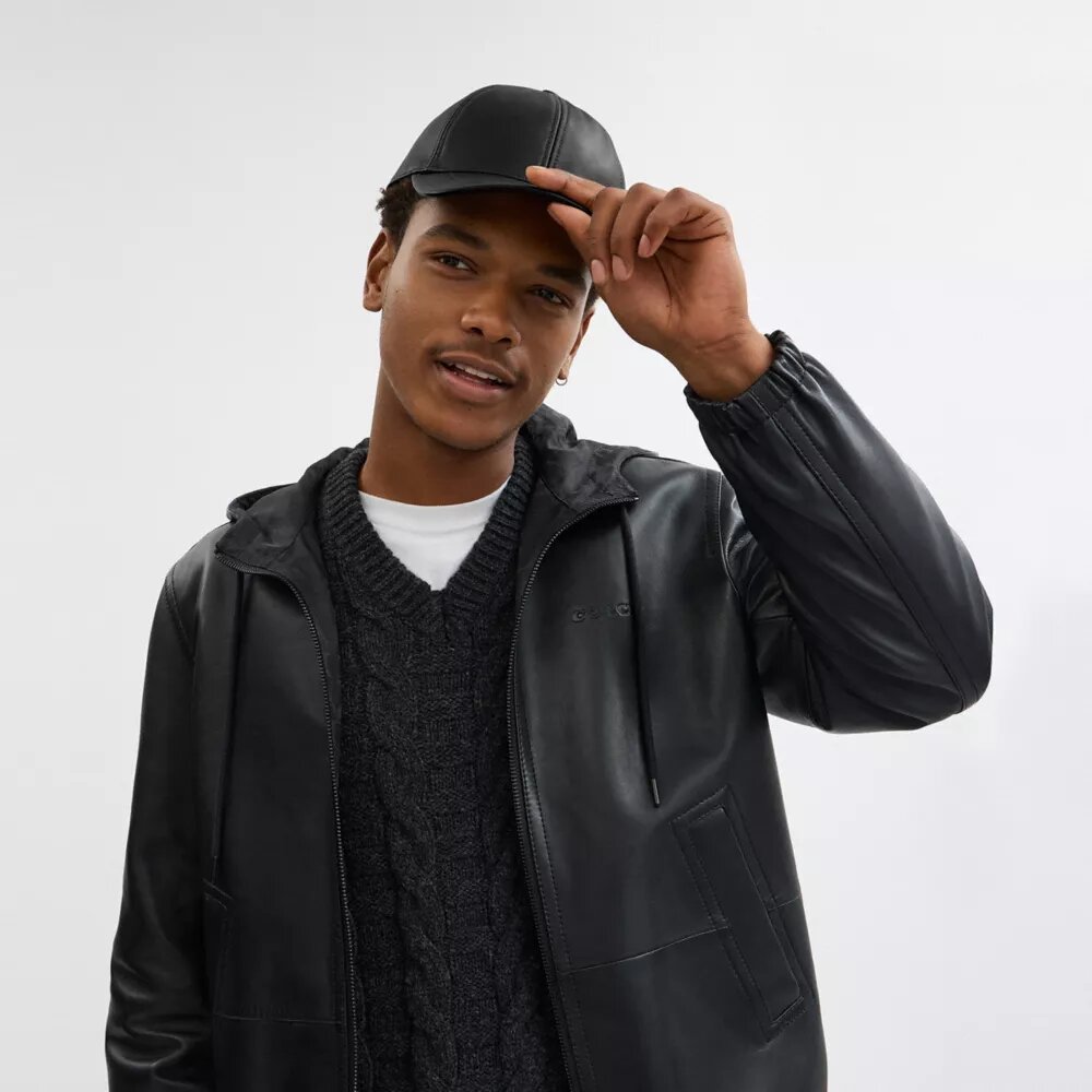 Gorra de béisbol de cuero