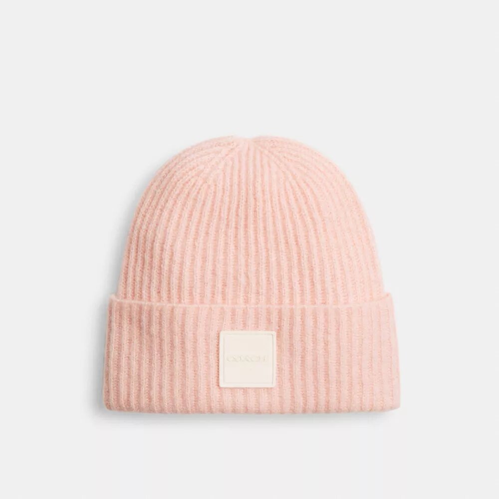 Gorro con bloques de color y parche de goma