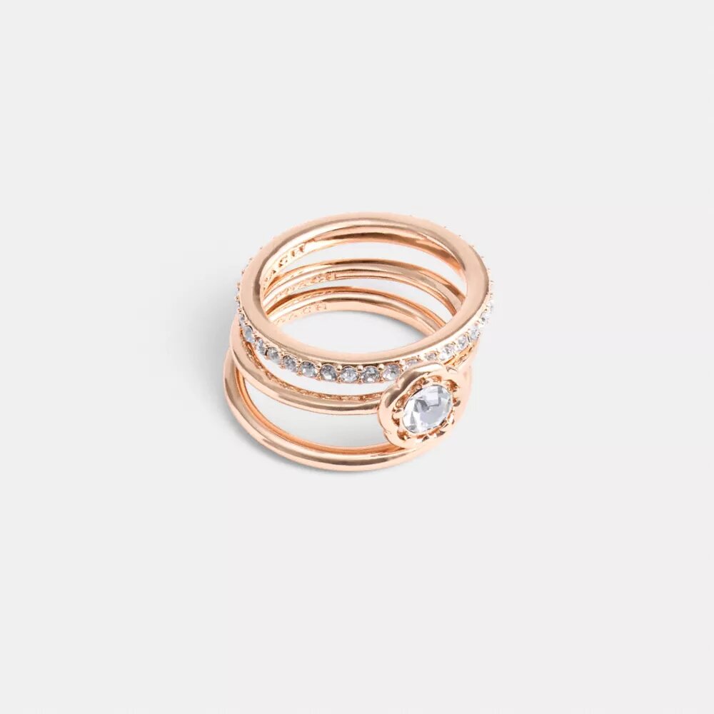 Juego de anillos «Halo Tea Rose»