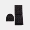 Juego de regalo con gorro y bufanda metálicos exclusivos