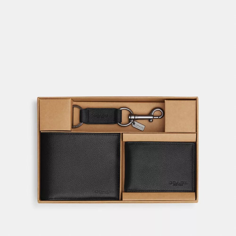 Juego de regalo de cartera 3 en 1 en caja