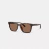Lentes de sol cuadrados con patillas texturizadas y detalle «C»