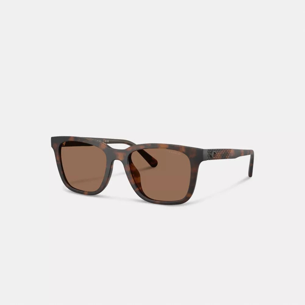 Lentes de sol cuadrados con patillas texturizadas y detalle «C»