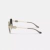 Lentes de sol cuadrados extragrandes de metal con motivo de Horse and Carriage