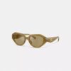 Lentes de sol geométricos con detalles de metal en forma de «C»