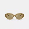 Lentes de sol geométricos con detalles de metal en forma de «C»
