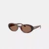 Lentes de sol ovalados estrechos