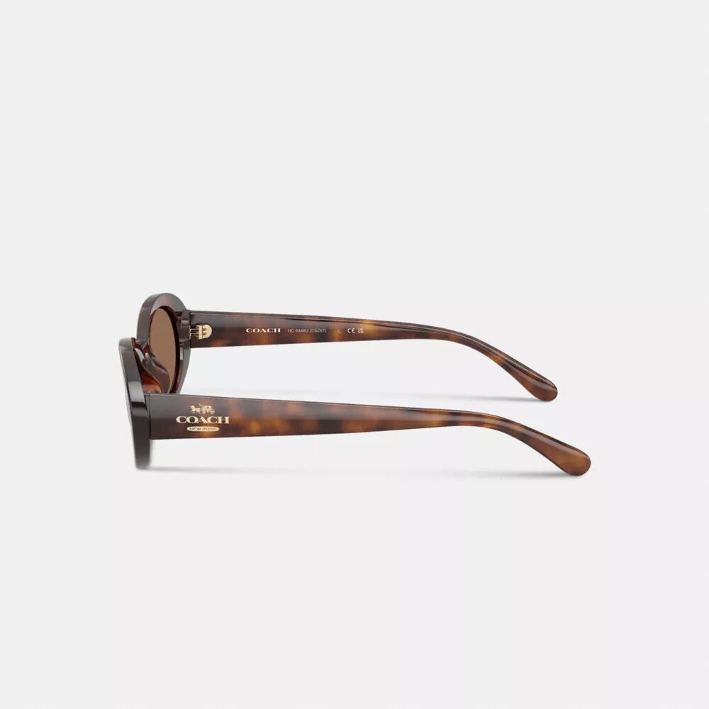 Lentes de sol ovalados estrechos