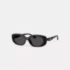 Lentes de sol ovalados-rectangulares con diseño acolchado