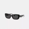 Lentes de sol rectangulares estrechos con herrajes «C»