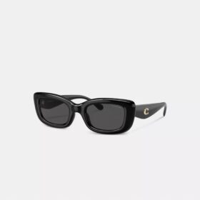 Lentes de sol rectangulares estrechos con herrajes «C»