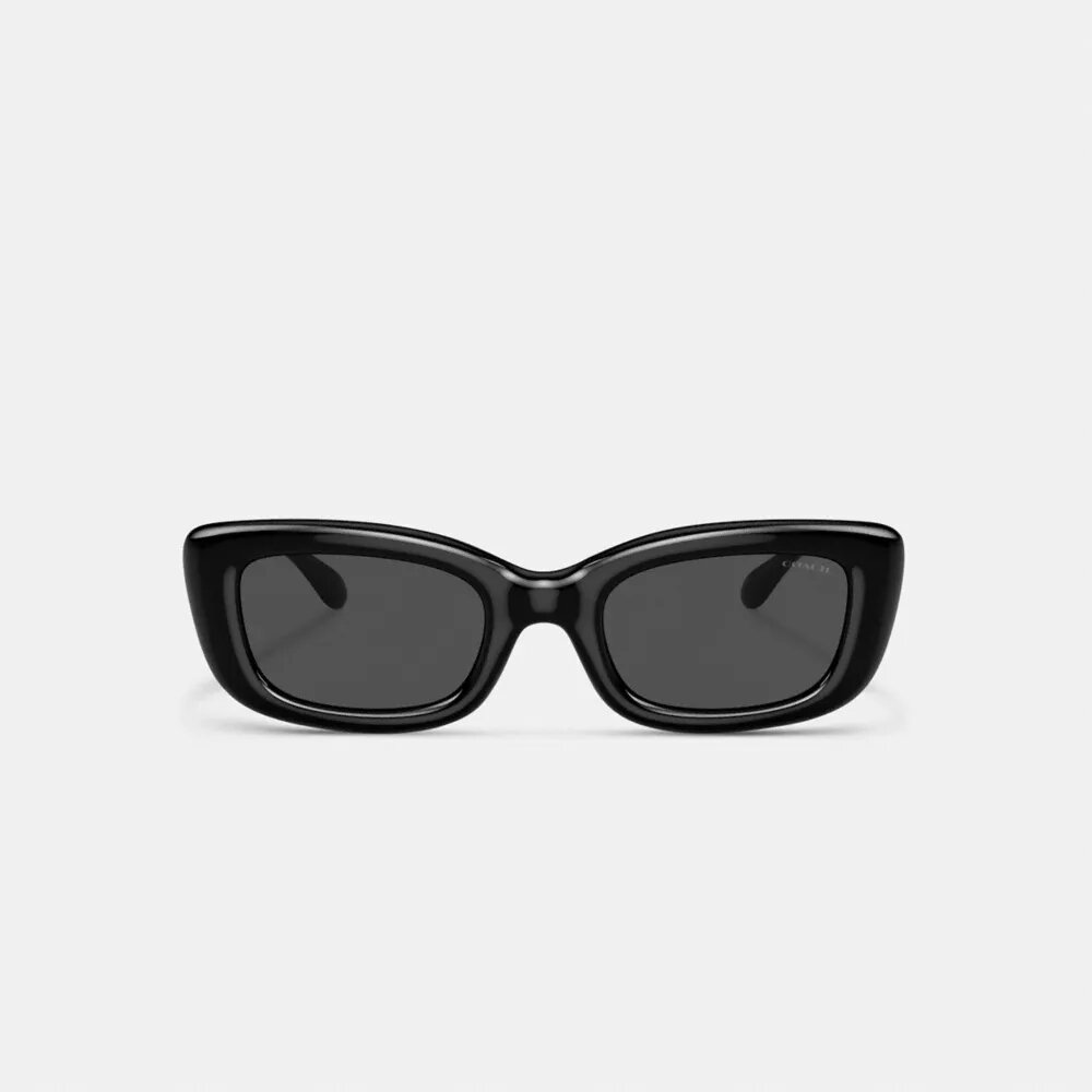 Lentes de sol rectangulares estrechos con herrajes «C»