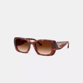 Lentes de sol rectangulares extragrandes con «C» esculpida