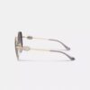 Lentes de sol redondas de metal con motivo de Horse and Carriage