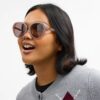 Lentes de sol redondas extragrandes Maxi Sculpted C