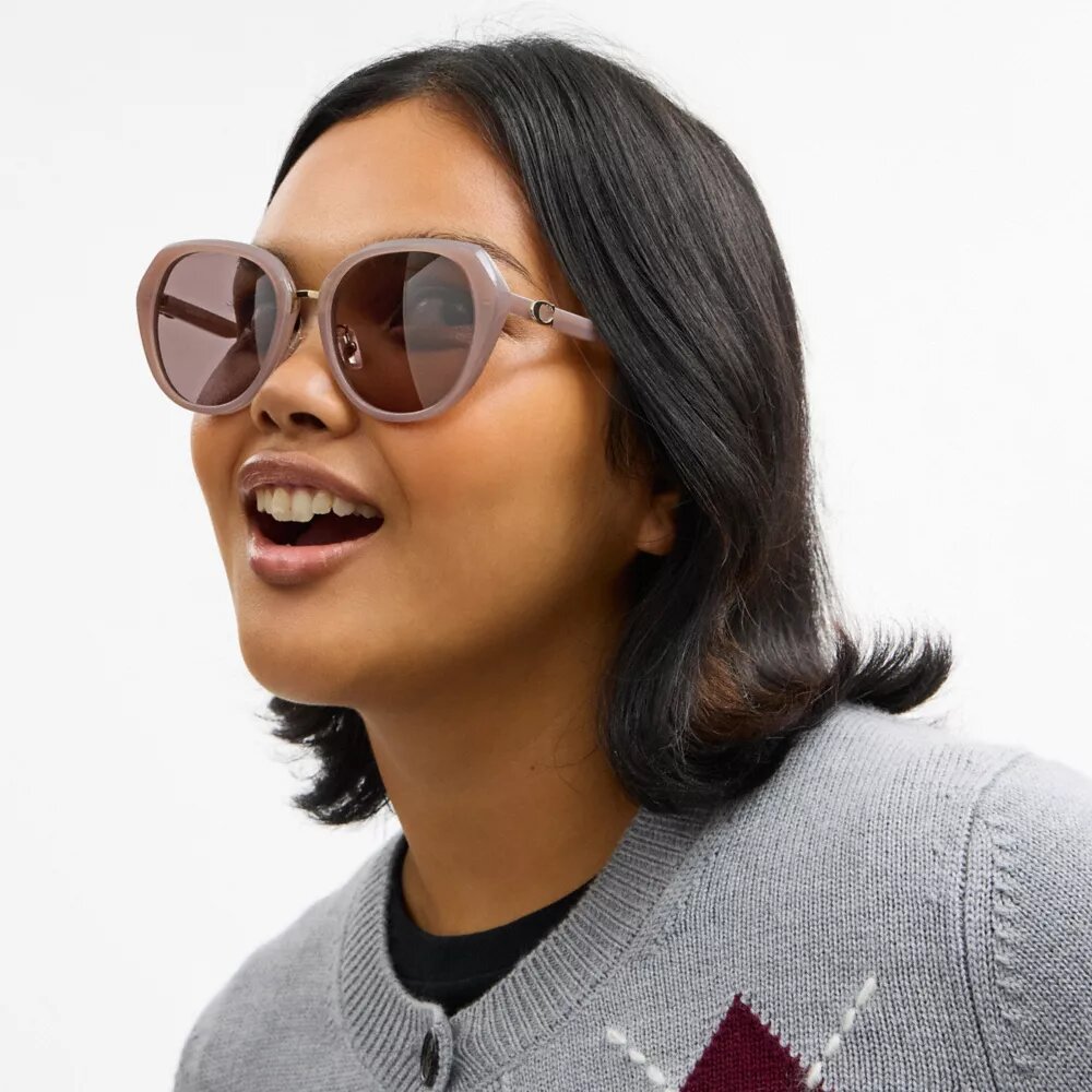Lentes de sol redondas extragrandes Maxi Sculpted C