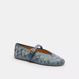 Merceditas en denim con cristales