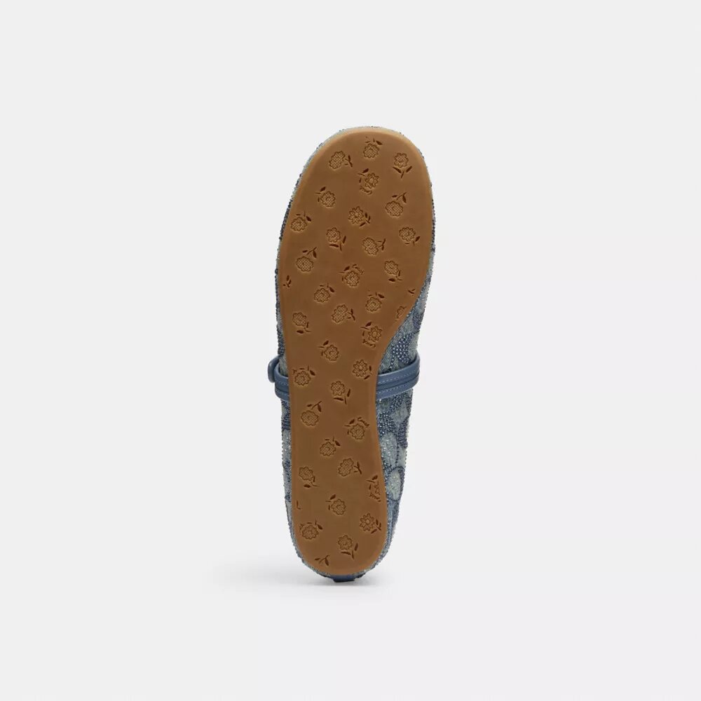 Merceditas en denim con cristales