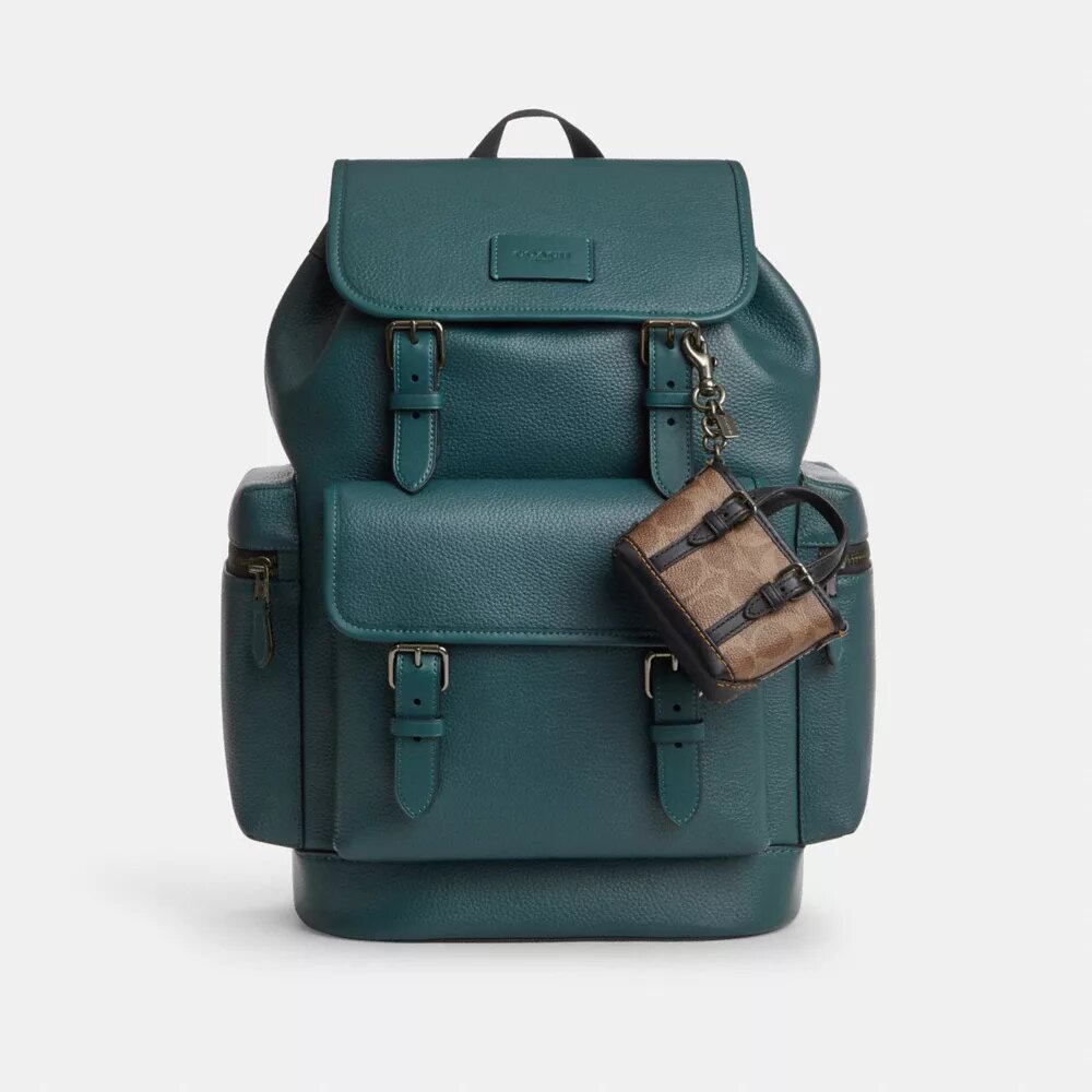 Mini colgante para bolsos Tote Warner en Signature Canvas