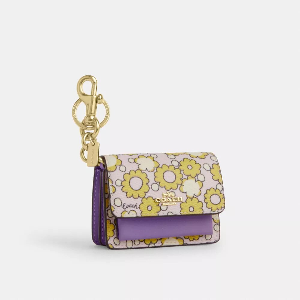 Mini colgantes para bolsos Klare con estampado floral en bloques