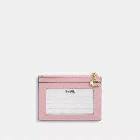 Mini estuche delgado para identificación en denim «Loved» con acolchado y Charms