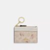 Mini estuche delgado para identificación en Signature Canvas con estampado floral