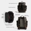 Mochila Hitch en cuero desgastado