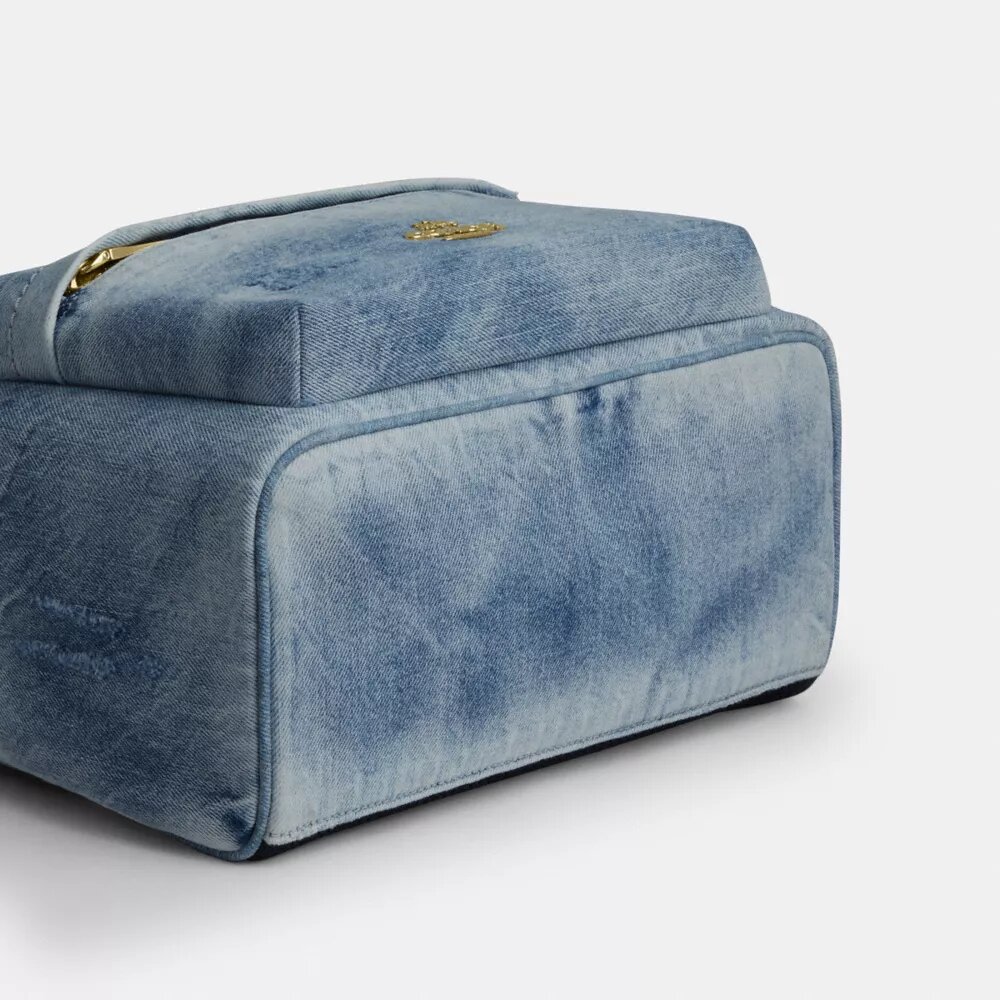 Mochila pequeña Taylor en denim desgastado