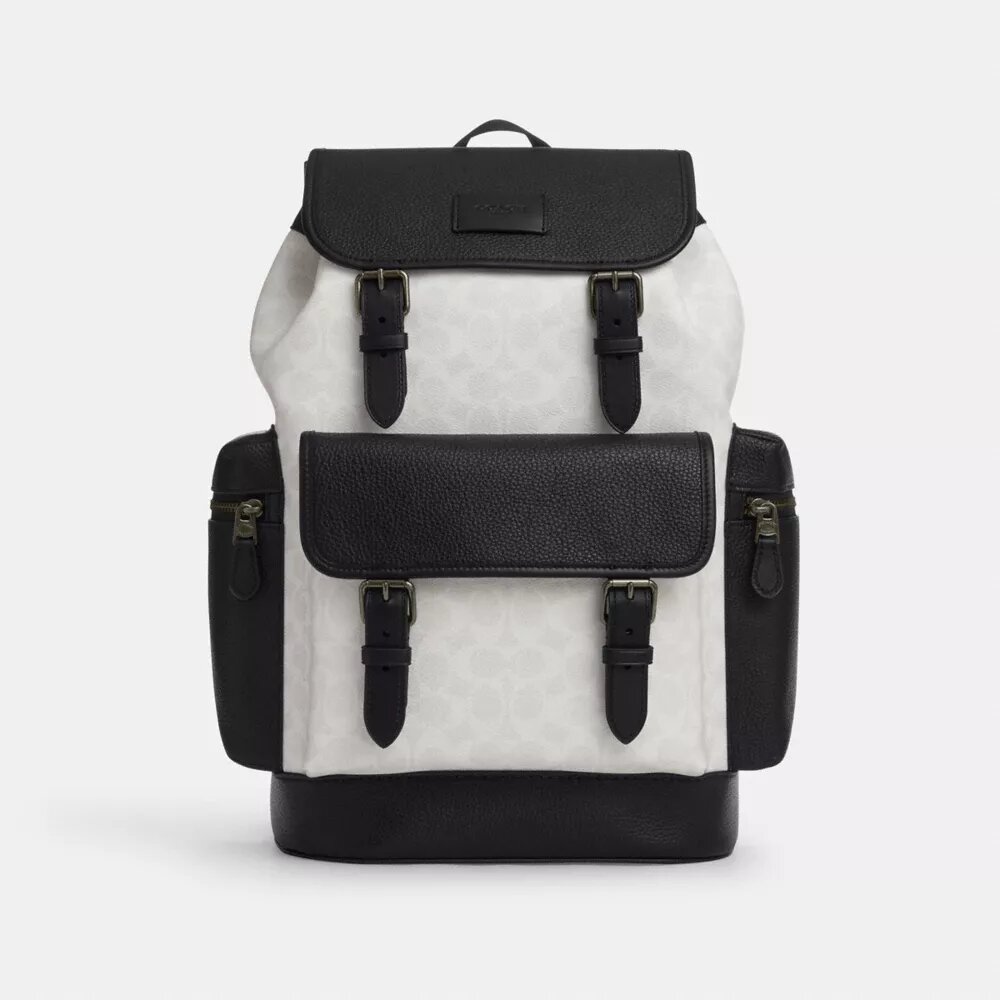 Mochila Sprint en Signature Canvas con bloques de color
