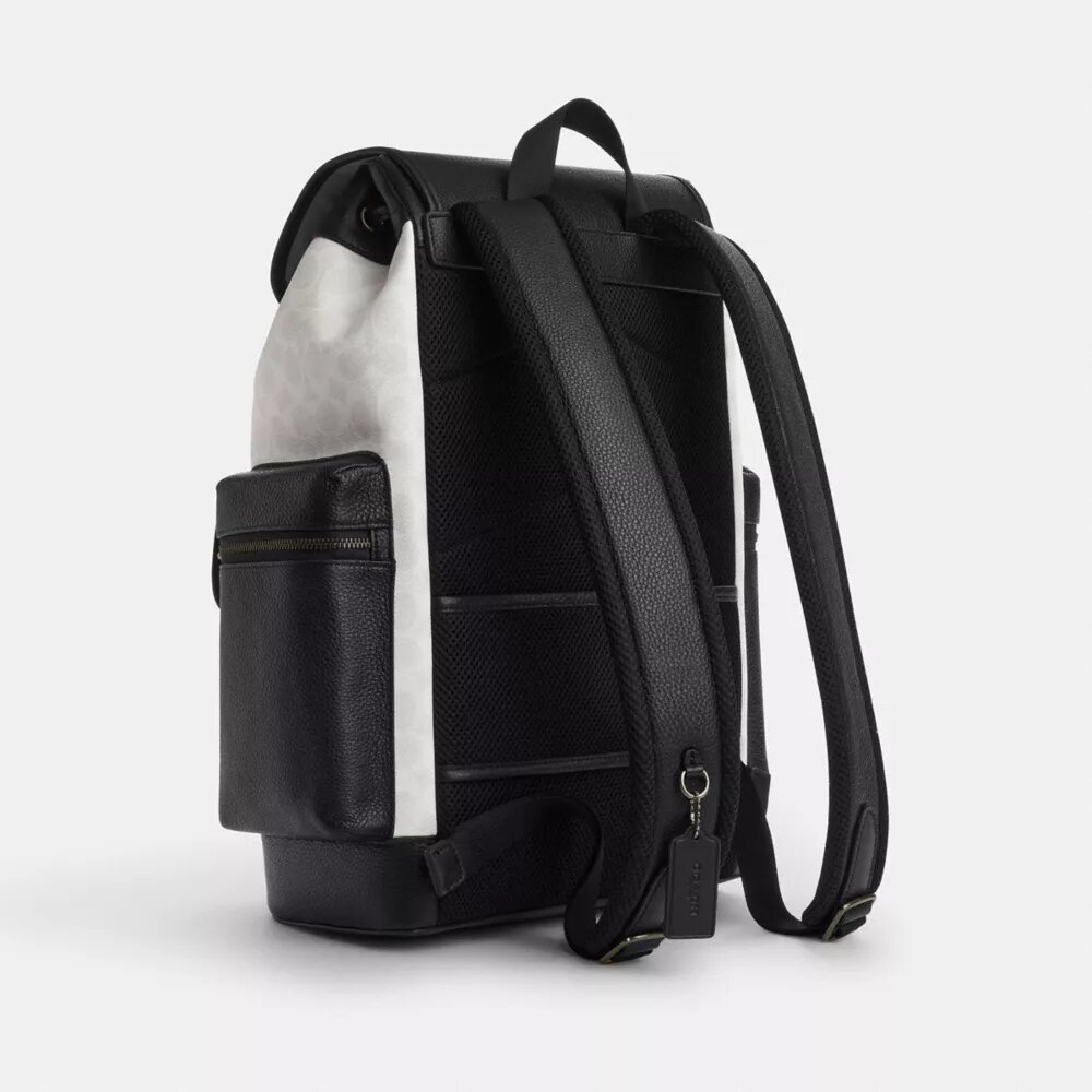 Mochila Sprint en Signature Canvas con bloques de color