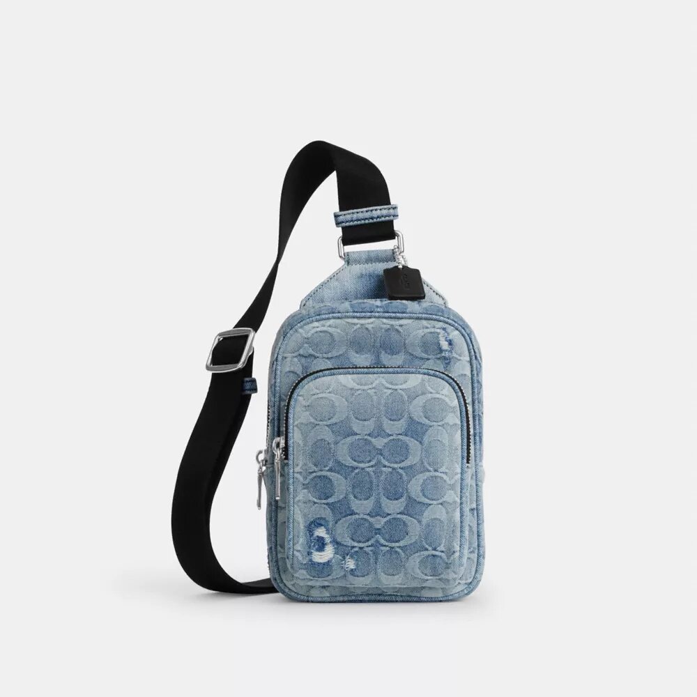 Mochila tipo bandolera Racer en denim exclusivo Loved