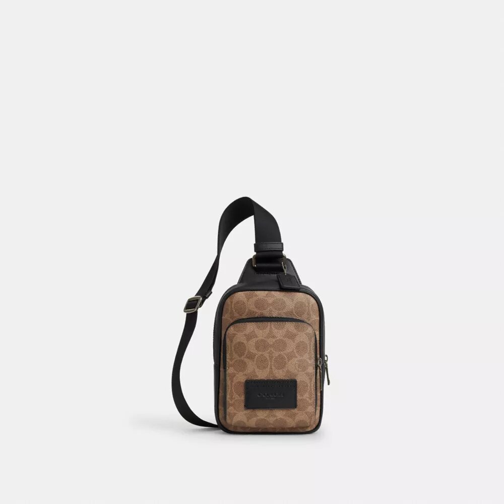 Mochila tipo bandolera Racer en Signature Canvas